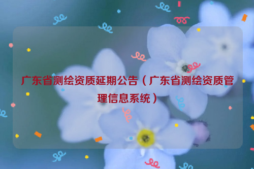 广东省测绘资质延期公告（广东省测绘资质管理信息系统）