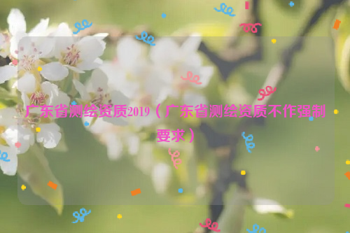 广东省测绘资质2019（广东省测绘资质不作强制要求）