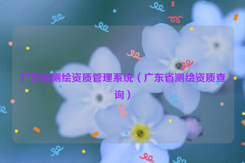 广东省测绘资质管理系统（广东省测绘资质查询）