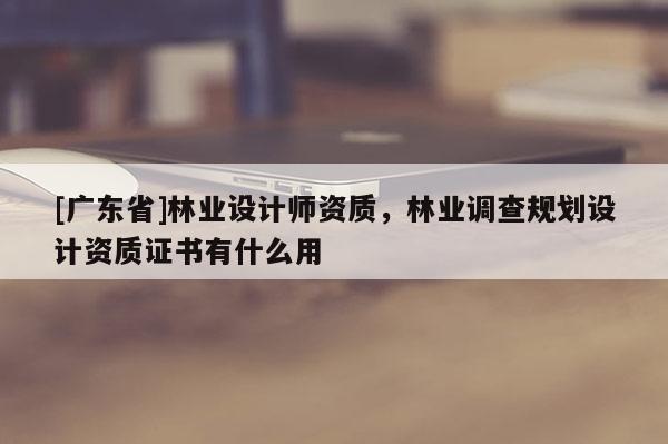 [广东省]林业设计师资质，林业调查规划设计资质证书有什么用