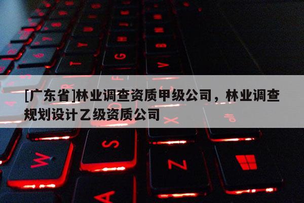 [广东省]林业调查资质甲级公司，林业调查规划设计乙级资质公司