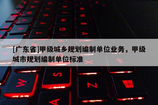 [广东省]甲级城乡规划编制单位业务，甲级城市规划编制单位标准
