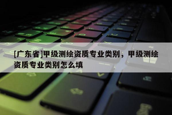 [广东省]甲级测绘资质专业类别，甲级测绘资质专业类别怎么填