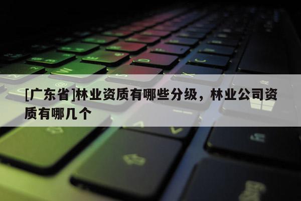 [广东省]林业资质有哪些分级，林业公司资质有哪几个