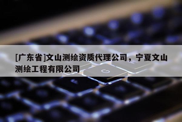 [广东省]文山测绘资质代理公司，宁夏文山测绘工程有限公司