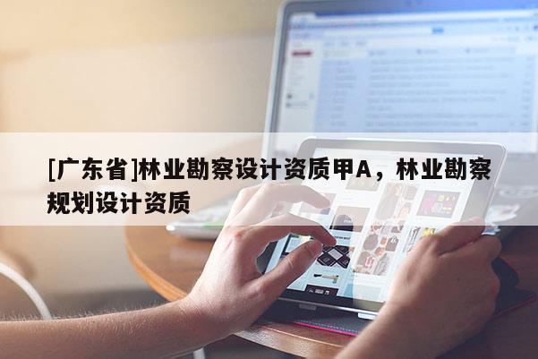 [广东省]林业勘察设计资质甲A，林业勘察规划设计资质