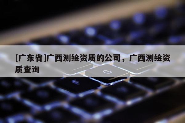 [广东省]广西测绘资质的公司，广西测绘资质查询
