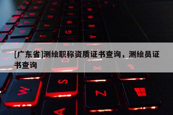 [广东省]测绘职称资质证书查询，测绘员证书查询