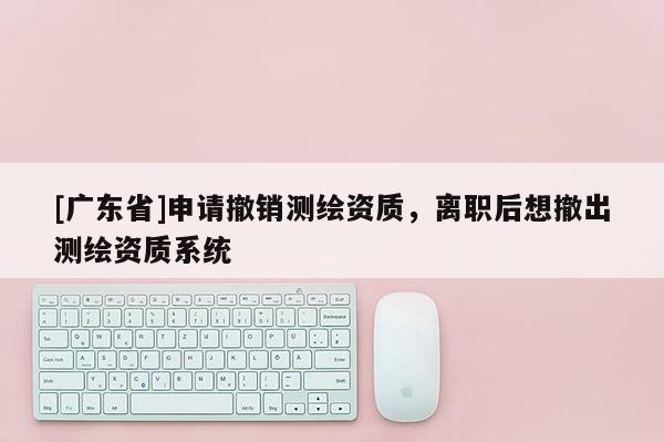 [广东省]申请撤销测绘资质，离职后想撤出测绘资质系统