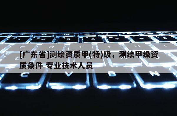 [广东省]测绘资质甲(特)级，测绘甲级资质条件 专业技术人员
