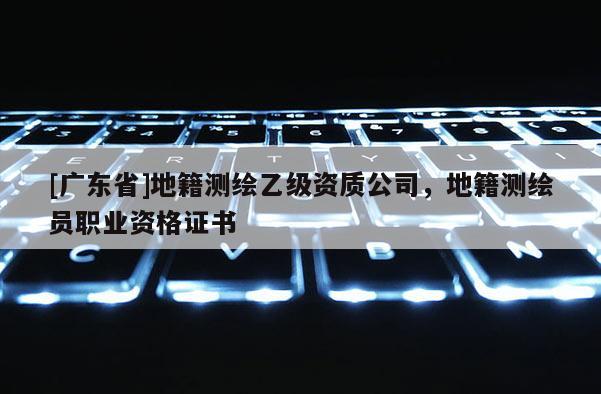 [广东省]地籍测绘乙级资质公司，地籍测绘员职业资格证书