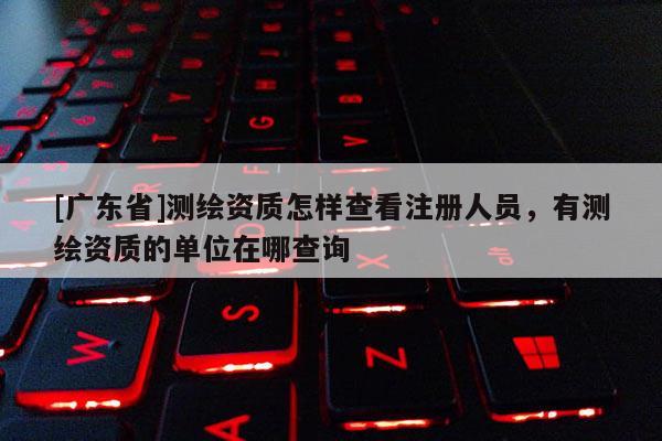 [广东省]测绘资质怎样查看注册人员，有测绘资质的单位在哪查询