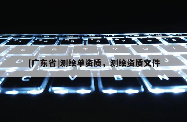 [广东省]测绘单资质，测绘资质文件