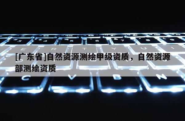 [广东省]自然资源测绘甲级资质，自然资源部测绘资质
