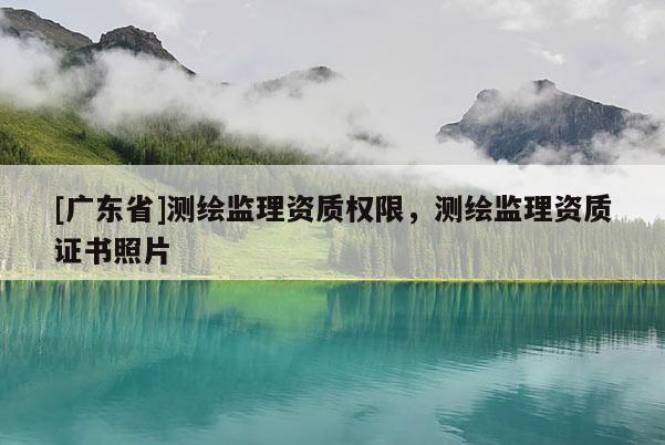 [广东省]测绘监理资质权限，测绘监理资质证书照片