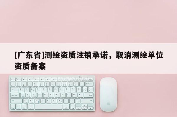 [广东省]测绘资质注销承诺，取消测绘单位资质备案